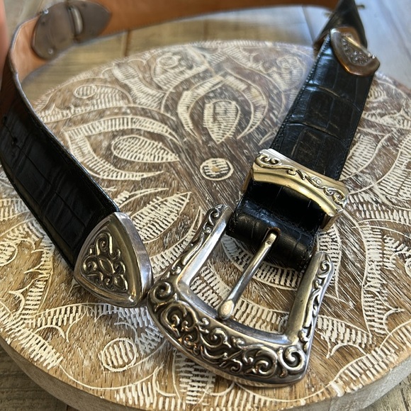 Brighton vintage 1994 LEATHER DISTRESSED LOOK  BELT - Picture 2 of 14